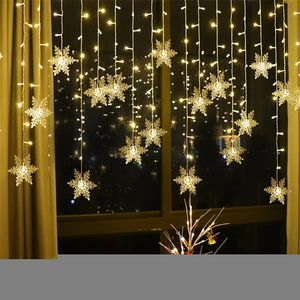 Decorações de Natal 35m Snowflake LED Tree Light Navidad Fairy Lights for Home Xmas Gifts Ano 221123