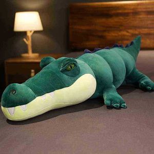 Giant Cuddly Animal Real Life Alligator Cuddle Simulation Crocodile Dolls Kawaii Ceative Cushion For ldren Xmas Gifts J220729