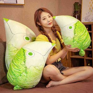 406590Cm Creative Funny nese Cabbage Parrot Plush Toy Stuffed Cute Vegetable Pillow Kawaii Bird Dolls Gift For ldren J220729