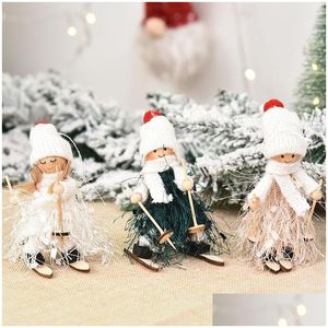 Weihnachtsdekorationen Weihnachtsdekorationen Baum Niedlicher Engel Sklls Anhänger Navidad 2022 Jahr Ornamente Für Zuhause Noel Natal Kindergeschenke Dh3Ir