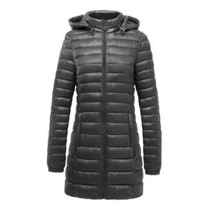 レディースダウンパーカスレディースジャケット女性コート冬の女性服フード付きジッパー温かいオーバーコート女性秋のウルトラライトアウトウェア221124