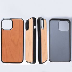 Casos de madeira de excelente qualidade Capa de madeira capa de bambu Shell para iPhone 14 Plus 13 12 11 Pro Max