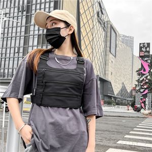 Waist Bags Unisex Chest pack Functional Tactical Fashion Bullet Hip Hop Vest Streetwear Pack Women Black Rig 221124