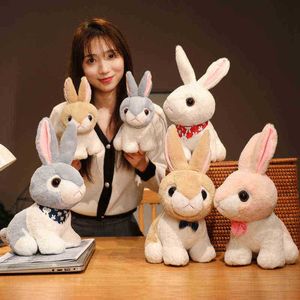 1435Cm Cartoon Plush Rabbit Toys Simulation Cute Rabbit Dolls Stuffed Soft Animal Pillow Keychain Dolls ldren Girls decor J220729