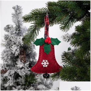 Christmas Decorations Christmas Decorations 1Pcs Stocking Sack Xmas Gift Candy Bag Noel For Home Navidad Sock Tree Decor Drop Delive Dhdxv