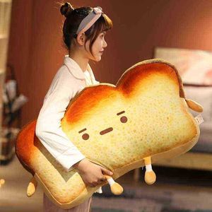 2 Größen Plüsch Brotkissen Simulation Lebensmittel Plüschspielzeug Weiches Schlaftkissen gefülltes Puppen Sofa Kissen Kawaii Geburtstagsgeschenk J220729