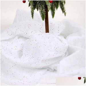 Decorações de Natal Decorações de Natal Good 4 Tamanhos Simação Snow Carpet Ecofriendly Artificial Blanket White Decor Super Soft Dhszz