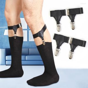 Belts 2-Piece Set Socks Sling Bracket Elastic Men Shirt Tops Garter Belt Non-Slip Men's Sexy Underwear Exotic Leg Accessories