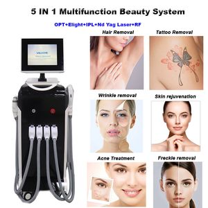 Touch Screen OPT Hair Removal IPL RF Skin Rejuvenation Equipment Switched Nd Yag Laser Tattoo Removal Beauty Machine Freckle Remove