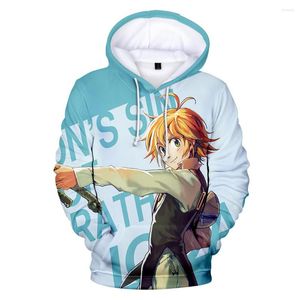 Herrtröjor mode meliodas 3d män/kvinnor nanatsu no taizai anime barn tröja de sju dödliga synder pojke/flickor hoody ov