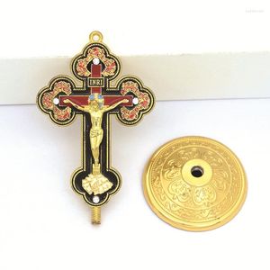 Anhänger-Halsketten, katholisches Christus-Jesus-Kreuz, antike Emaille, zum Aufhängen, Auto-Ornamente, Heimdekoration, Kirche, religiöser Schmuck, Geschenk