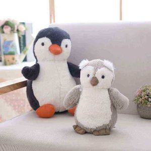 Tecknad söt 182230cm elefant CK Owl Animal Doll Pig Penguin Plush Toy fylld mjuk baby guide leksak barn gåva J220729