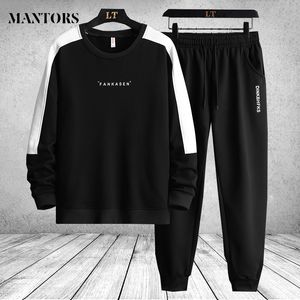 Mens Tracksuits 2PC Tracksuit Men Casual Oversize Sweatshirt Pants Man Fashion Hip Hop Streetwear Jogger Set Outfit Plus Size Joggers 221124