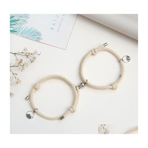 Bracelets de charme Casais magn￩ticos Bracelets Mutual Relacionamento Combinagem de Amizade Bracelete de Cobert￣o para Mulheres Men B DHX07