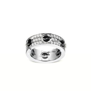 Anéis de banda Carti anel de diamante de parafuso de amor designer de joias para mulheres, homens, anéis de casamento de noivado, luxo, versão ampla, ouro rosa, prata02