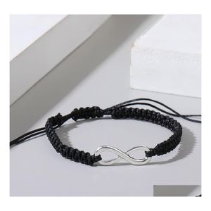 Charm Armbänder Mode 8Wort Glücksseil Handgewebtes Armband Liebhaber Guter Freund Geschenk Schmuck Armbänder Dame Mädchen Großhandel Drop Deli Dhz2J