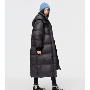 Womens Down Parka Women Parka Giacca nera di media lunghezza Baggy Winter Waterproof Warm Duck Feather Cappotto imbottito con cappuccio femminile Bubble Outwear 221124