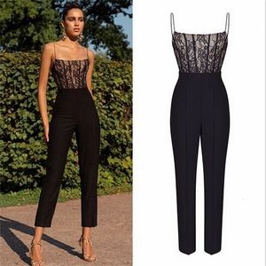 Women's Jumpsuits Rompers Women Casual Lace Floral Sleeveless Sexy Ladies Evening Party Clubwear Femme Summer Clothes 221123