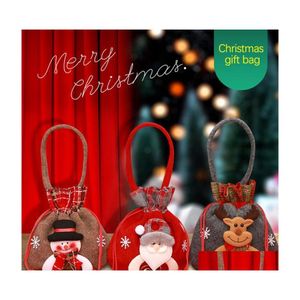 Decorazioni natalizie Decorazioni natalizie Borsa regalo in peluche Eva Caramella portatile Mela Pupazzo di neve Alce Stile Babbo Natale Dessert per bambini Decora Dh3Dq