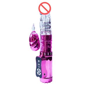 Vibratore per dildo a 20 velocità con stimolatore clitorideo a perline rotanti Giocattoli sessuali per masturbazione femminile