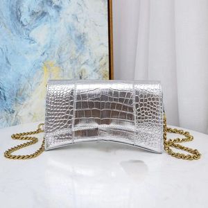 2022 Super qualidade Fashion Chian mini Bag Feminina Lady Chain Shoulder crossbody Tote Purse Genuine Leather crocodile Skin Graffiti Designer wallet Limitd Version