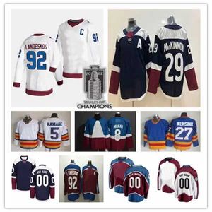 PERSONALIZADO Colorado Champions Cale Makar Hockey''nHl''Jersey Nazem Kadri Mikko Rantanen Gabriel Landeskog Nathan MacKinnon Sakic Burakovsky Toe