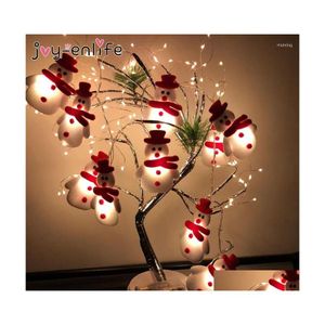 Juldekorationer Juldekorationer 3 m Snowman Tree Led Garland String Light Decoration For Home 2022 Ornament Natal Year DHX9R