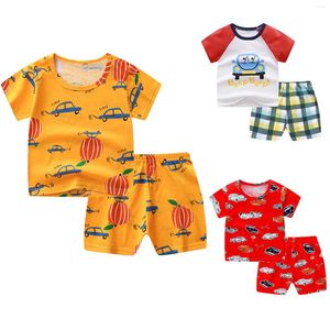Clothing Sets Summer Infant Born Cotton Short Sleeves Clothes Suits Tops Pants Baby Toddler Boy Kids Children Girl Outfits