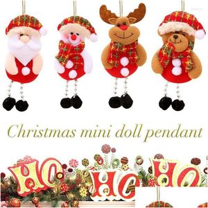 Noel Süslemeleri Noel Dekorasyonları Asmak Dekorasyon / Kardan Adam Ağacı Asma Süsler Hediye Noel Baba Elk Reinde Reinde Bebek Dhail