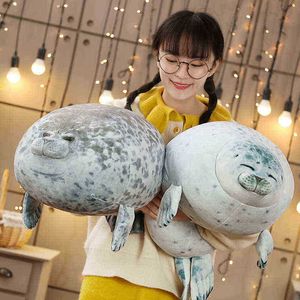 Cute Emoticons 3D Novelty Sea Lion Doll Plush Cuddle Pillow ldren Game Partner Optimal Holiday Gift Room Decoration J220729