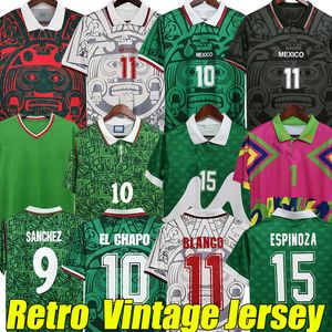 BLANCO MEXICO RETRO soccer jerseys 1986 1998 Vintage HERNANDEZ Campos H.SANCHEZ 1994 95 2006 2010 JORGE UIS GARCIA MARQUEZ Classic Jersey 1970 83 Football shirt