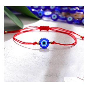 Urok bransoletki Turkish Evil Blue Eye Bracelets dla kobiet ręcznie robione pleciona lina Lucky Biżuter