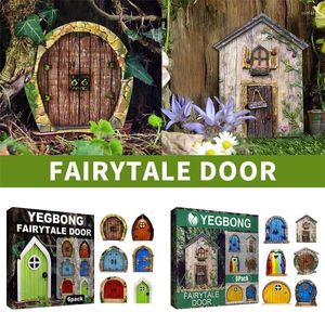 Bahçe Dekorasyonları Minyatür Peri Gnome Kapı Figürinler Elf Home için Yard Sanat Ağacı Heykel heykelleri Dekor Dış