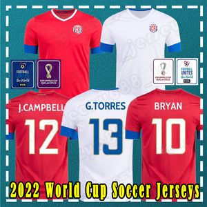 2022-2023 Costa Rica Jerseys Men Equipo nacional Contreras Campbell Bennette Tejeda Venegas Ruiz Aguilera Salas Galo Mora Copa Mundial Camisa de f￺tbol