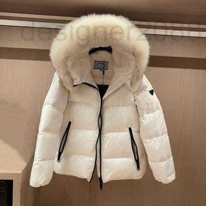 Women's Down & Parkas designer Top Quality Women Lady Girl Jacket Woman Luxury Designer Brand White Ducks fur Collar Fluffy Warm Belted Casual GJUJ