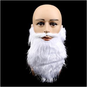 Juldekorationer Juldekorationer Party Performance Props Santa Claus White Beard Eyebrows Fake Set Hallowee Xmas Decorati DhcoJ