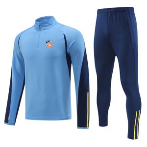 FC Cincinnati Herrspårar på hösten Utomhus Semi-Zipper långärmad träningsträningsträning jogging sport fritid långärmad skjorta