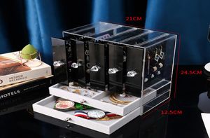 Boîtes de bijoux AcrylicVeTVet TransparentClear Tiroirs Boîte de rangement Emballage et fournitures d'affichage Large Standing 220827