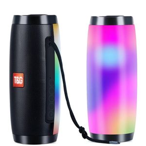 Fashion TG157 Portable Speaker Bluetooth-compatible Loudspeaker Column FM Radio Bass Stereo Waterproof With LED Lights Audio Microphone