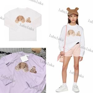 2023 Luxury Designer Top Brand Hoodies Broken Head Bear Children Kort ärm Löst Halva ärmen Barn Bär barn Toppar Boy Tees Girl Clothing Baby Sweatshirts