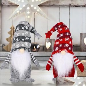 Juldekorationer Juldekorationer Mini Faceless Old Man Doll Tree Plush Gnome Hanging Pendant Decoration for Home Party eller DHFUV