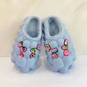 Kapcie Unisex Winter Woman Eva wodoodporne buty domowe masaż dna Bubble slajdy z wdziękami dla mężczyzn ciepły dom Clog 221124