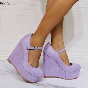 Rontic New Handmade Women Platform bombeia