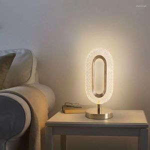 테이블 램프 북유럽 LED 조명 홈 침실 침대 옆 연구실을위한 실내 조명 현대 고급스러운 책상 램프 장식