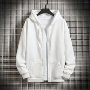 Men's Hoodies Warm Chic Pocket Zip Up Lady Jacket Wear-resistant Winter Coat Solid Color For Home