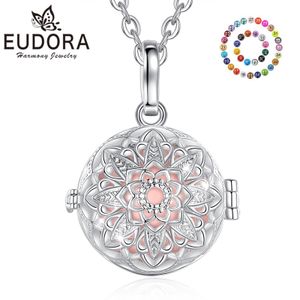Jade Eudora mm Harmony Ball Flower Cage Pendant Necklace Angel Caller Baby Chime Bola Fashion Pregnancy Jewelry Ladies Gift for Mom