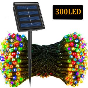 300 -LED Outdoor LED Słoneczne sznurki słoneczne Wróżki światło słoneczne światła girlandowe 8 Tryb 32 mln ogrodowy dekoracja ślubna Wodoodporna