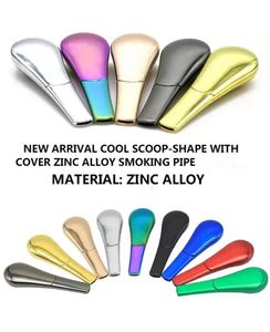 Rainbow Cigarette Tobacco Pipes Metal Magne Zinc Eloy Hand Spoon Magnetic Diameter Rökning Pipe 8 Färger XJY24