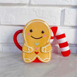 Starbucks Рождественская кружка 3D Gingerbread Man Tea Glass Creative Trend Trend Cup 355 мл 2CGK