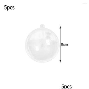 Party Decoration Party Decoration 8cm/10cm/12cm Clear Fillable Christmas Baubles Plastic Wedding Favors Balls Round Navidad Decorac Dhes9